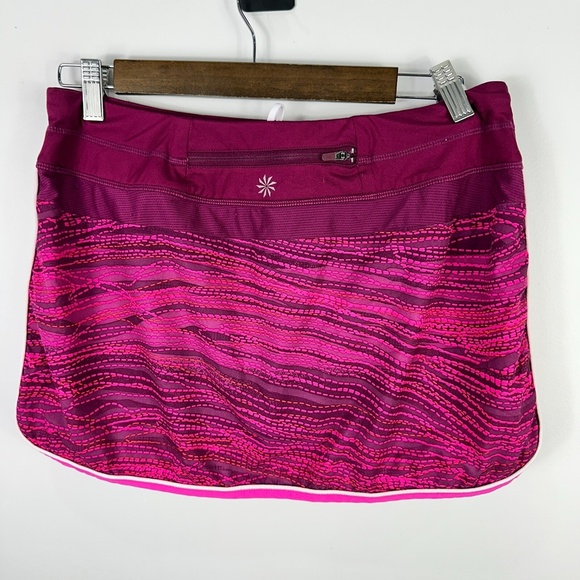 Athleta Athletic Skort Womens 8 Activewear Pink Purple Built-In Shorts Y2K Gym‎ - Picture 3 of 7